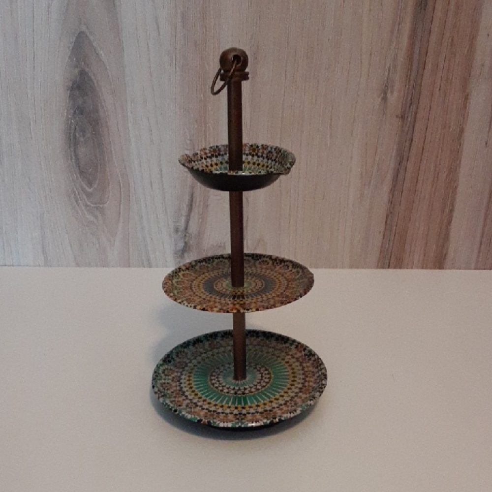 Three-Tiered Mosaic Stand
